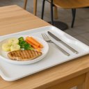 Ver imagem 2 de Kit 6 Bandejas Servir 48x33cm Plástico Branco Coza Uno Horeca Restaurante Buffet Fast Food