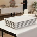 Ver imagem 4 de Kit 6 Bandejas Servir 48x33cm Plástico Branco Coza Uno Horeca Restaurante Buffet Fast Food