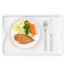 Ver imagem 5 de Kit 6 Bandejas Servir 48x33cm Plástico Branco Coza Uno Horeca Restaurante Buffet Fast Food