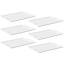 Ver imagem 1 de Kit 6 Bandejas Servir 48x33cm Plástico Branco Coza Uno Horeca Restaurante Buffet Fast Food