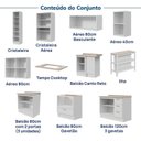 Ver imagem 6 de Cozinha Planejada 12 Peças com Tampo e Cristaleira e Ilha Marselha CabeCasa MadeiraOriginals Branco