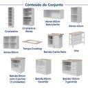 Ver imagem 6 de Cozinha Modulada 12 Peças com Tampo e Cristaleira e Ilha Marselha CabeCasa MadeiraOriginals