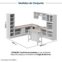 Ver imagem 3 de Cozinha Planejada 12 Peças com Tampo e Cristaleira e Ilha Marselha CabeCasa MadeiraOriginals Branco