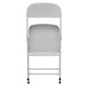 Cadeira Dobravel De Ferro Bar Restaurante Em Aço Branco - 3