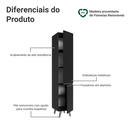Ver imagem 4 de Paneleiro 40 cm 2 Portas com Pés Preto Nice Madesa