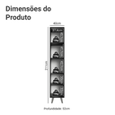 Ver imagem 3 de Paneleiro 40 cm 2 Portas com Pés Preto Nice Madesa