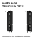 Ver imagem 5 de Paneleiro 40 cm 2 Portas com Pés Preto Nice Madesa