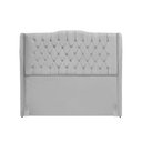 Ver imagem 2 de Cabeceira de Cama Box King 195 Cm Dubai Premium - Veludo Cinza