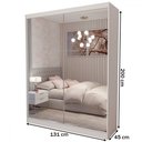 Ver imagem 4 de Guarda-roupa Solteiro Swift 2 Portas 2 Gavetas Espelhado Branco - Panorama Móveis