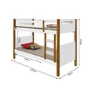 Ver imagem 4 de Bicama de Criança Infantil Solteiro Heloisa Branca e Amêndoa Incluso Lousa Mágica