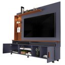 Ver imagem 5 de Estante Home para TV até 65 Polegadas Ripado com LED e Rodízios Ocean Carmolar