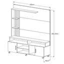 Ver imagem 3 de Estante Home para TV até 65 Polegadas Ripado com LED e Rodízios Ocean Carmolar