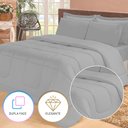 Ver imagem 2 de Jogo de Cama Queen com Edredom Lençol Fronha Função Cobre Leito e Cobertor