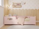 Ver imagem 2 de Mini Cama Encanto Infantil Montessoriana Grade Quarto Criança Meninas Princesa com Colchão Cor Rosa