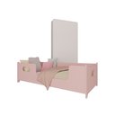 Ver imagem 1 de Mini Cama Encanto Infantil Montessoriana Grade Quarto Criança Meninas Princesa com Colchão Cor Rosa