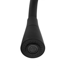 Torneira Misturador Gourmet Preto Flexível Cozinha Parede - 3