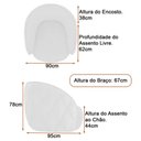 Ver imagem 4 de Kit 2 Poltrona Decorativa Fixa 87cm Hermon Courino Off White - Sallar Home