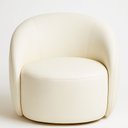Ver imagem 2 de Kit 2 Poltrona Decorativa Fixa 87cm Hermon Courino Off White - Sallar Home