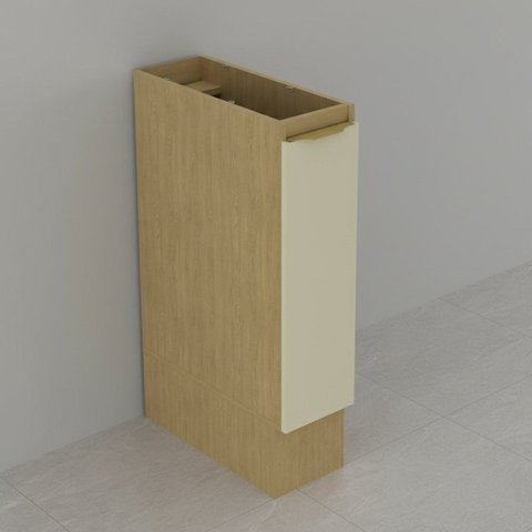 Balcão com Rodapé Porta Temperos 2 Andares 20cm Nanda TM4225 Nature/Arenas