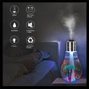 Ver imagem 3 de Mini Umidificador Usb Formato Lâmpada com Luz Led Rgb Difusor Elétrico Portátil 400ml