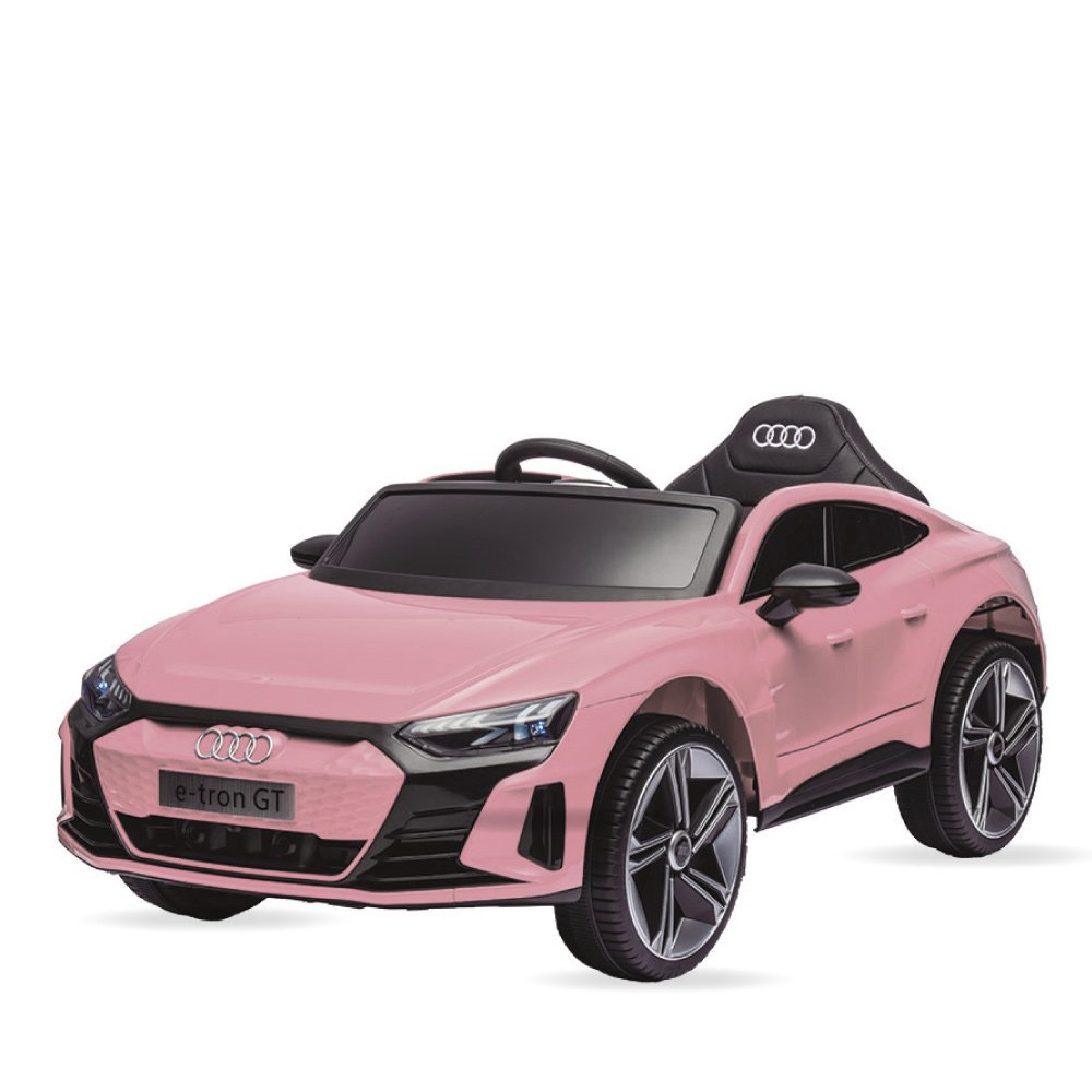 Carro Elétrico Infantil com Controle Remoto 12v Audi E-tron Sportback Rosa Música Luz de Led e Carre