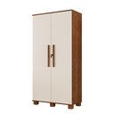 Ver imagem 2 de Armário para Escritório Multiuso 2 Portas com Chave Dacar Marrom/Canela/Off White 100% MDF