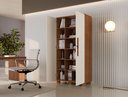 Ver imagem 7 de Armário para Escritório Multiuso 2 Portas com Chave Dacar Marrom/Canela/Off White 100% MDF