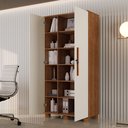 Ver imagem 4 de Armário para Escritório Multiuso 2 Portas com Chave Dacar Marrom/Canela/Off White 100% MDF