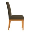 Ver imagem 3 de Kit 6 Cadeiras de Jantar Brisa Linho Marrom Café Base de Madeira - Pallazio