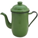 Ver imagem 3 de Bule Café Esmaltado 1,25 Litros e 4 Xícaras 70ml Tradicional Verde Botânico