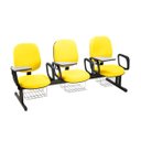 Ver imagem 1 de Cadeira em Longarina para Escolas Linha Uno Amarelo