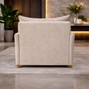 Ver imagem 4 de Poltrona Cama Mônica Suede Decorativa Confortável Moderna Sala Quarto Recepção