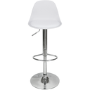 Ver imagem 2 de Banqueta Joly Luisa Eames Saarinen Regulável Base Giratória Cromada - Branca