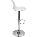 Ver imagem 3 de Banqueta Joly Luisa Eames Saarinen Regulável Base Giratória Cromada - Branca