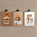 Ver imagem 2 de Kit 3 Quadro Decorativo Cantinho do Café Copa Cozinha Marrom Qualidade Premium 28x20cm