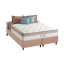 Ver imagem 1 de Cama Box Queen: Colchão Molas Anjos Superlastic King Best + Base CRC Suede Bege(158x198)