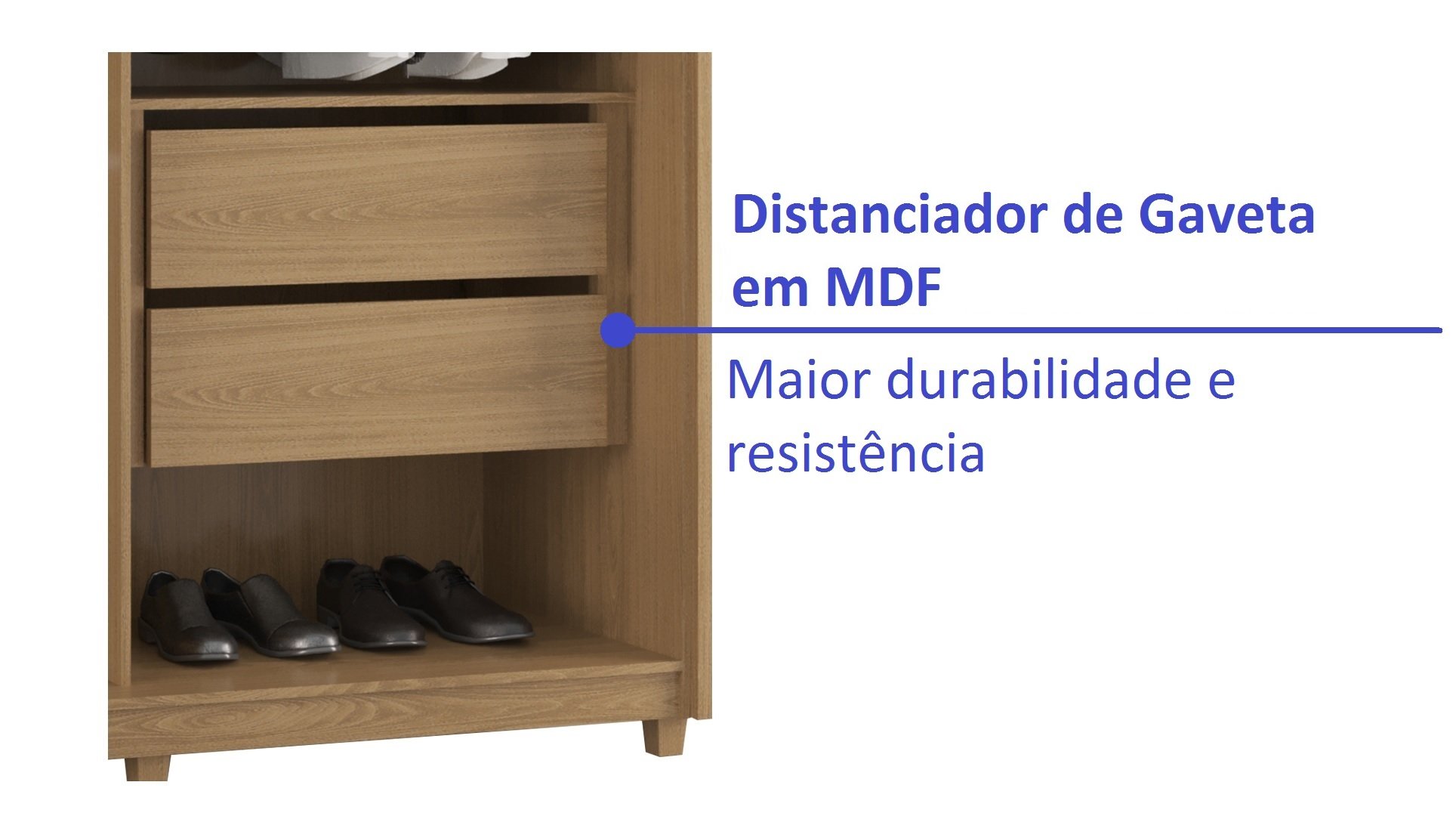 Guarda Roupa Casal 2 Portas 4 Gavetas Vilage c/ Esp.  - 7