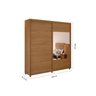 Guarda Roupa Casal 2 Portas 4 Gavetas 100% MDF Vilage - 4