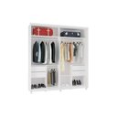 Ver imagem 2 de Guarda Roupa Casal 2 Portas 4 Gavetas 100% MDF Vilage