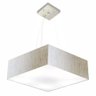 Pendente Quadrado Linho Bege MJ-4137 Para Mesa de Jantar e Estar - 1