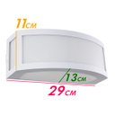 Ver imagem 2 de Arandela Policarbonato Maresia grande Branca Interna \ externa 29cm St1612