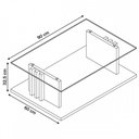 Ver imagem 3 de Mesa de Centro para Sala Frizz C/ Tampo de Vidro