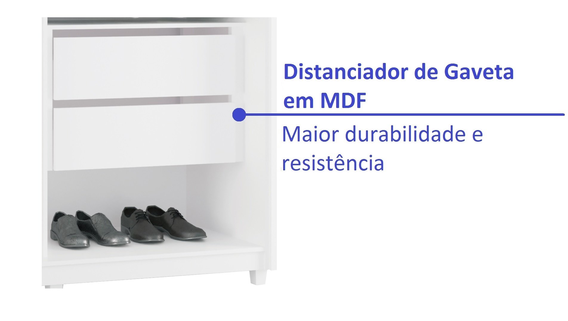 Guarda Roupa Solteiro com Espelho 2 Portas 2 Gavetas Dalas  - 7