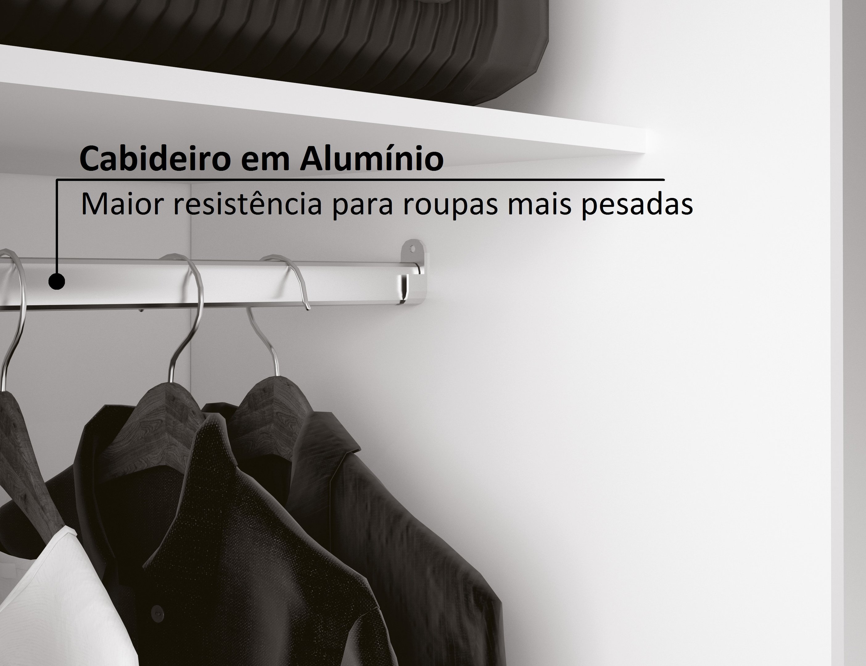 Guarda Roupa Solteiro com Espelho 2 Portas 2 Gavetas Dalas  - 5