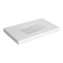 Ver imagem 1 de Cuba de Sobrepor Lavatório Retangular com Válvula Oculta 76x46cm Branco - L.89.17