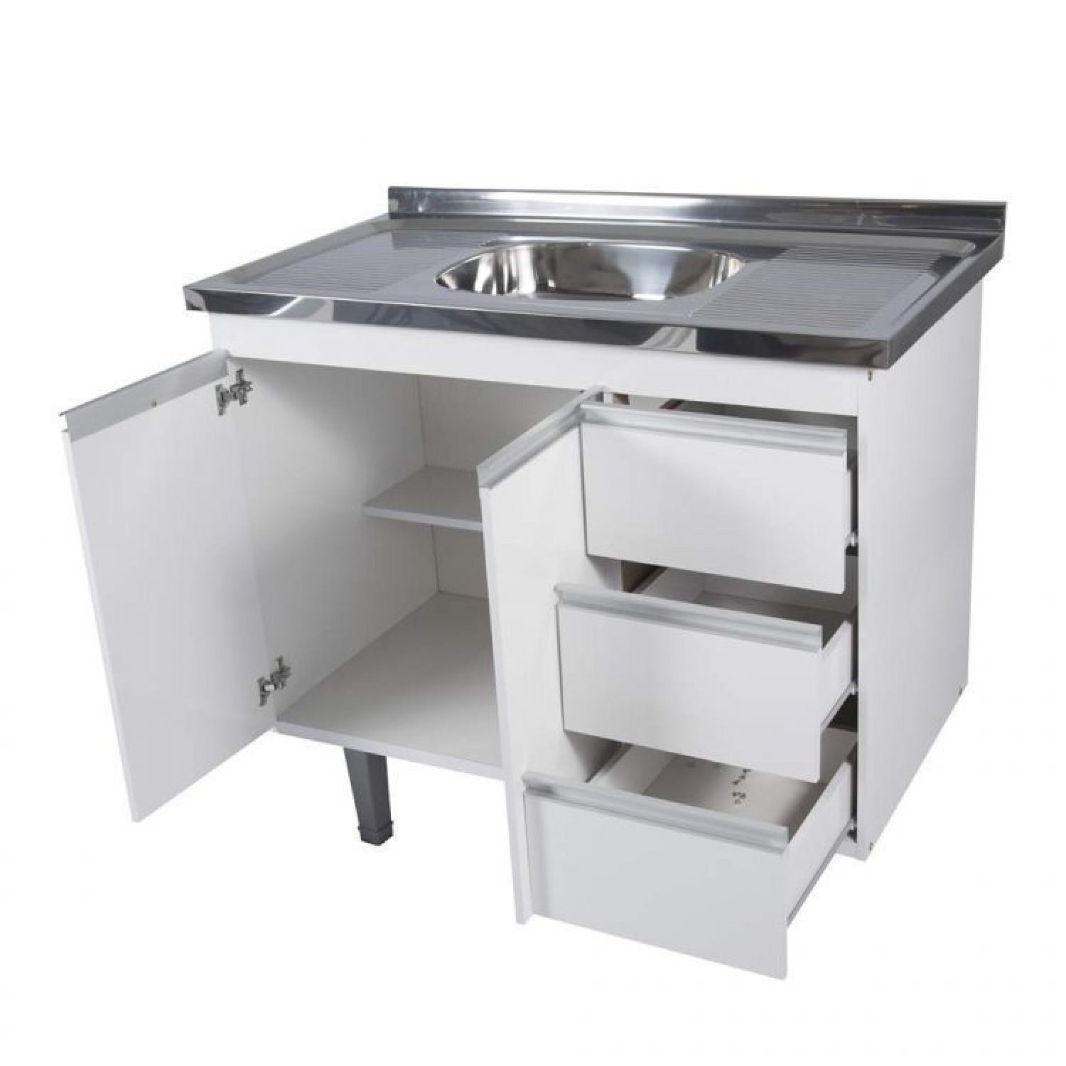 Cozinha Compacta Armário Aéreo e Balcão 120cm Montebello Móveis Bonatto - 4