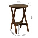 Ver imagem 2 de Mesa Apoio 1 Prateleira Summer Madeira Imbuia Maciça Stain Imbuia