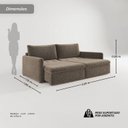 Ver imagem 3 de Sofá Cama Retrátil 220cm 03 Lugares Resplendor