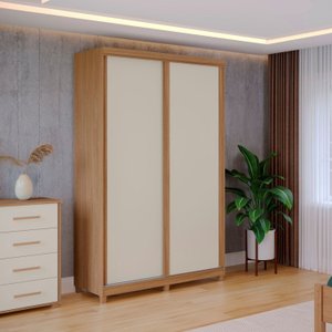 Guarda Roupa Solteiro 2 Portas 2 Gavetas 100% MDF Dalas 