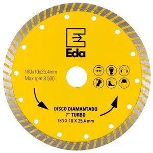 Disco Diamantado Turbo 9 - 230 X 10 X 25,4 Mm - Eda